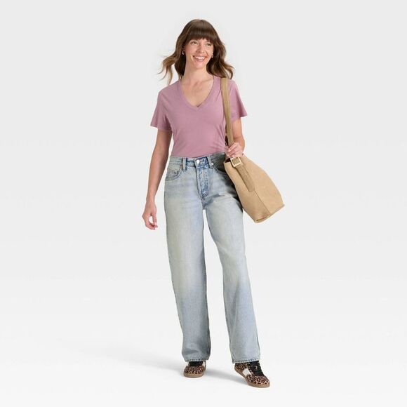 Open Box - Universal Thread - Women's Mid-Rise 90's Baggy Jeans - Uni Light Wash - Picture 3 of 4
